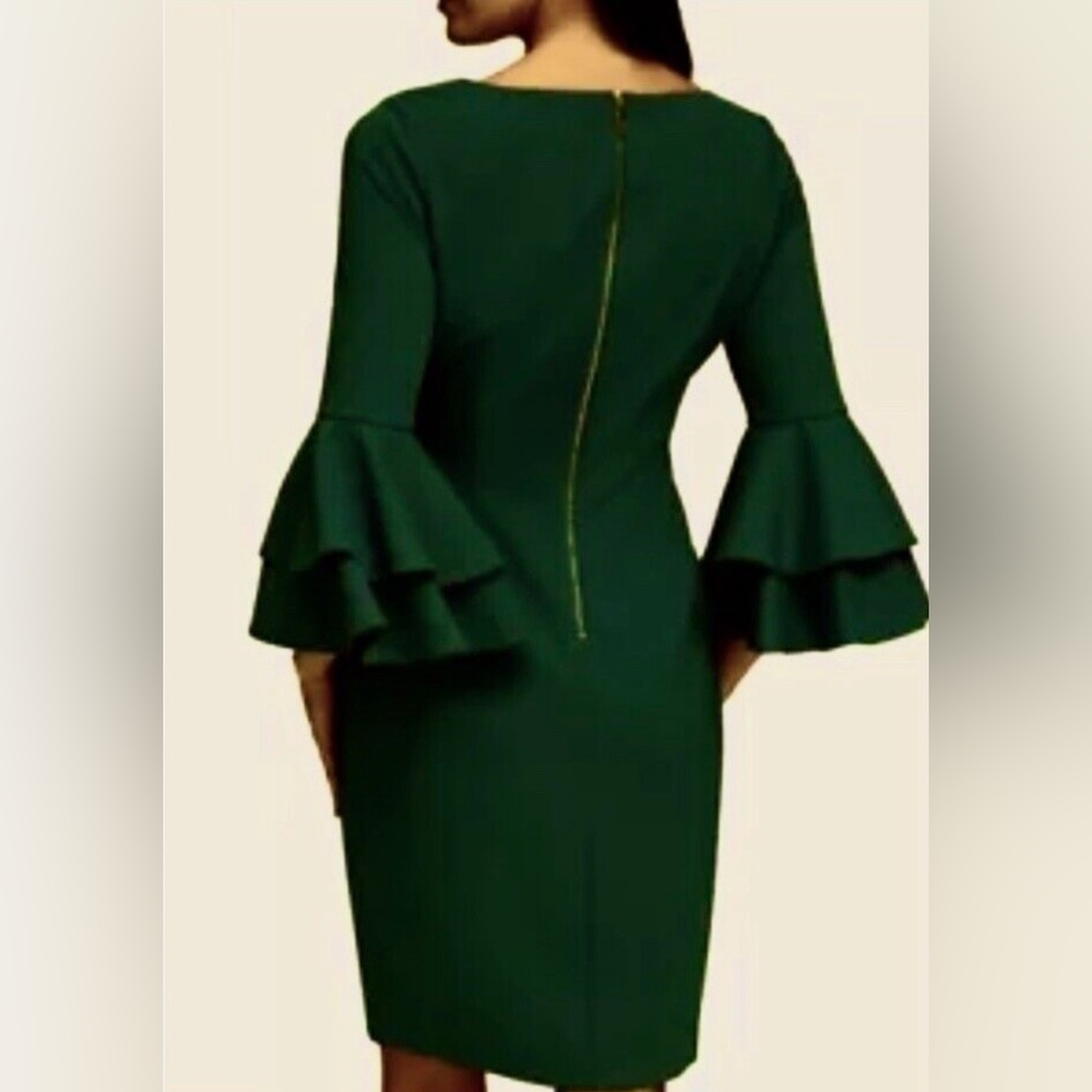 NWT CALVIN KLEIN BELL SLEEVES SHEATH DRESS - Picture 4 of 5